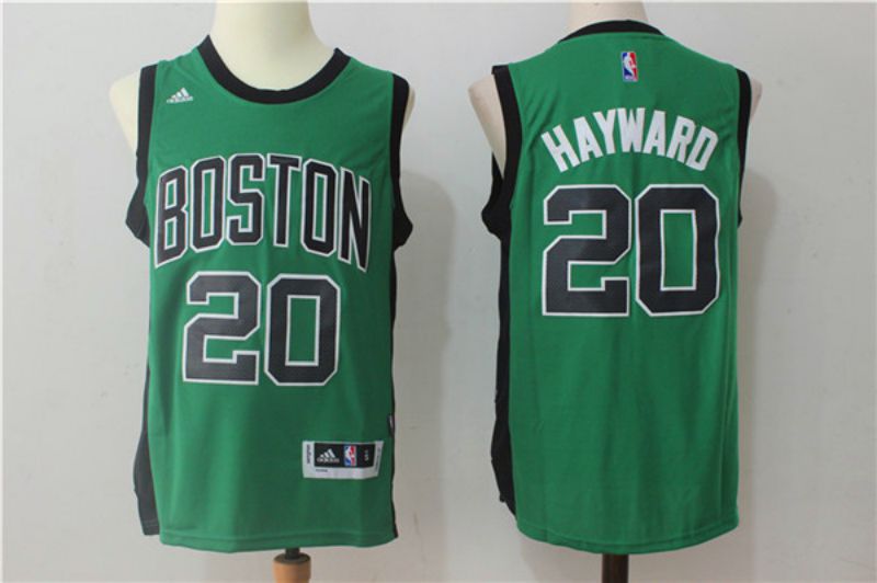 Men Boston Celtics #20 Hayward Green Black NBA Jerseys